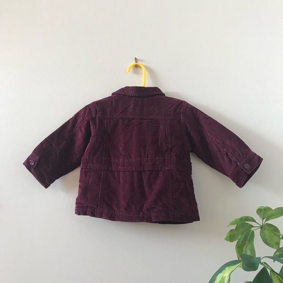Baby Gap - 6-12M - Burgundy-purple Corduroy peacoat - VGUC - Picture 4 of 5
